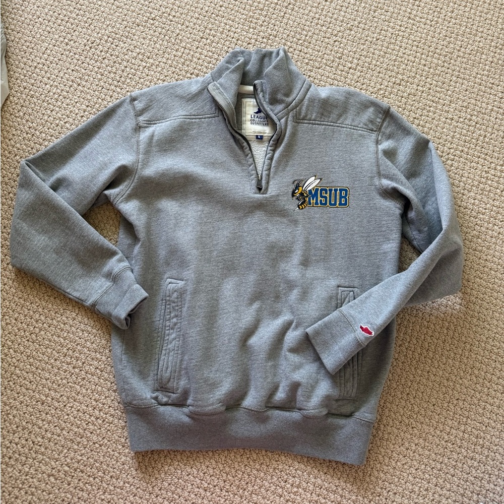 Gray MSUB Quarter-Zip Sweatshirt